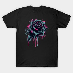 Dark rose dripping art T-Shirt